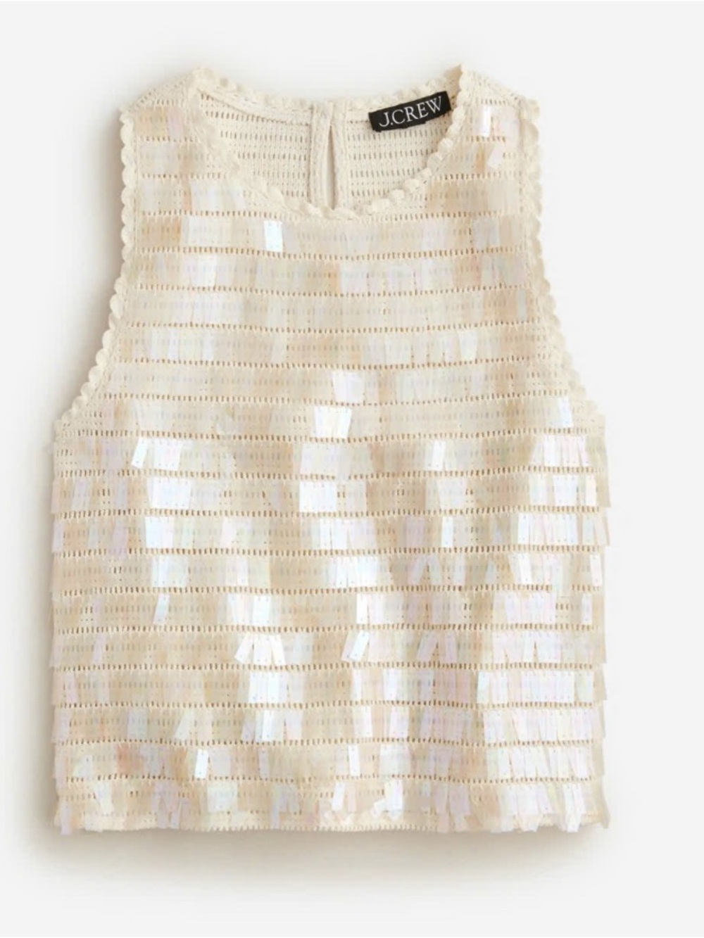 J.Crew Crochet Sequin Tank Top NWT medium
